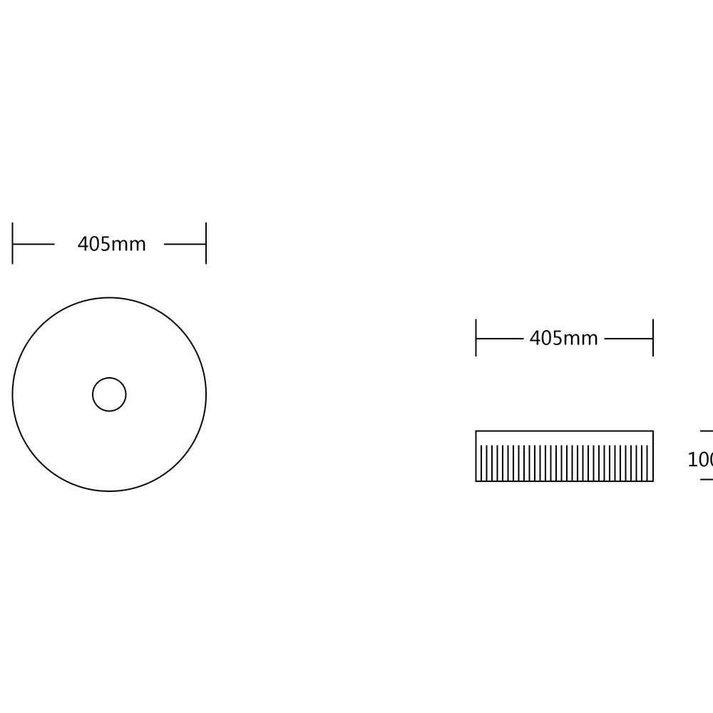 INFINITY ABOVE COUNTER ROUND GLOSS WHITE CERAMIC BASIN 405MM