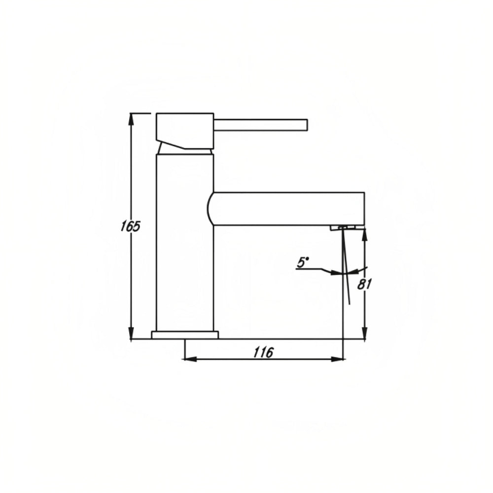 HELLYCAR IDEAL BASIN MIXER 165MM ROSE GOLD