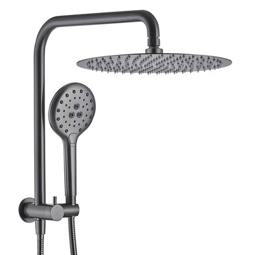 HELLYCAR IDEAL SHOWER SYSTEM BRUSHED GUN METAL