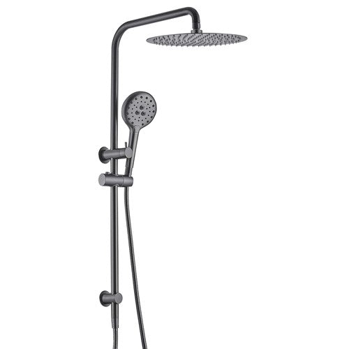 HELLYCAR IDEAL SHOWER SYSTEM WITH RAIL BRUSHED GUN METAL