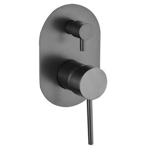 HELLYCAR IDEAL WALL MIXER WITH DIVERTER 150MM BRUSHED GUN METAL