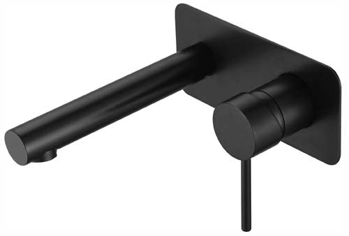 HELLYCAR IDEAL WALL MIXER WITH OUTLET 180MM BLACK