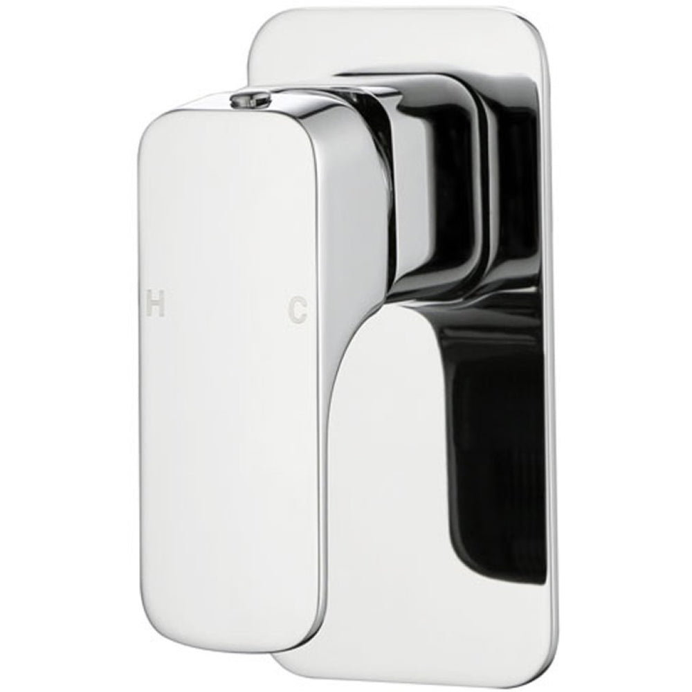 IKON EDEN SOFT SQUARE BATH / SHOWER MIXER 129MM CHROME