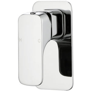 IKON EDEN SOFT SQUARE BATH / SHOWER MIXER 129MM CHROME