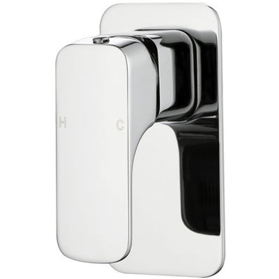 IKON EDEN SOFT SQUARE BATH / SHOWER MIXER 129MM CHROME