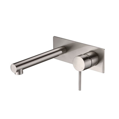 IKON HALI LEAD FREE WALL BASIN MIXER BRUSHED NICKEL