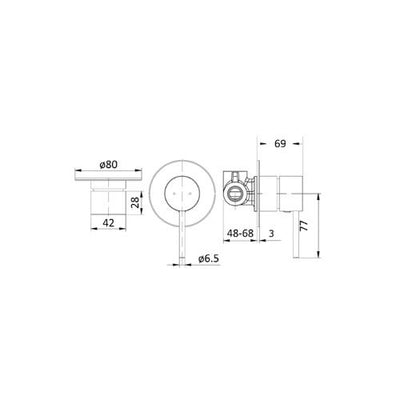 IKON HALI WALL MIXER BRUSHED NICKEL
