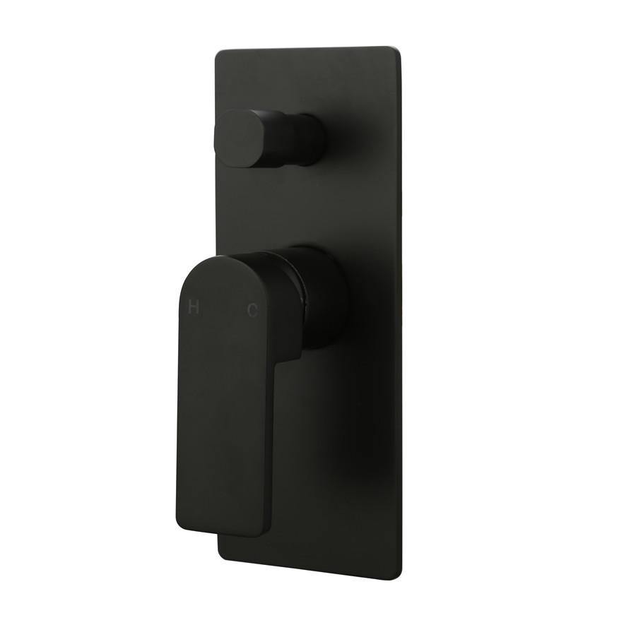 IKON FLORES WALL MIXER WITH DIVERTER MATTE BLACK