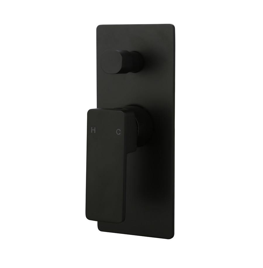 IKON CERAM WALL MIXER WITH DIVERTER 200MM MATTE BLACK