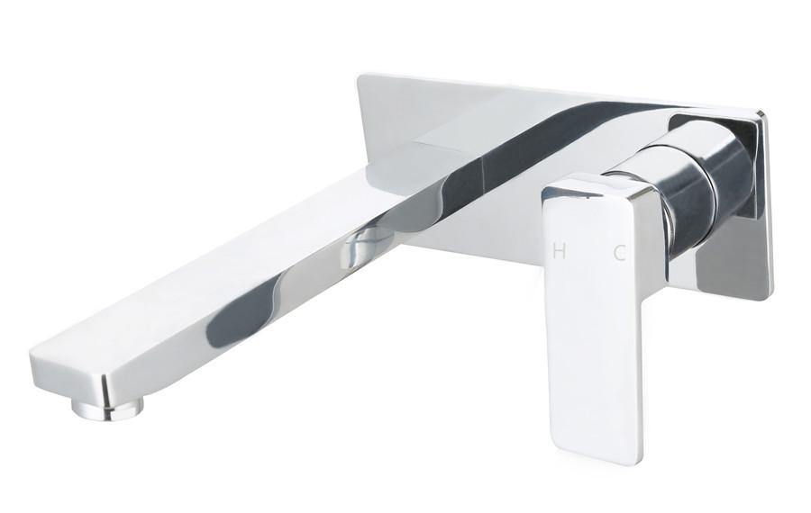 IKON CERAM LEAD FREE WALL BASIN MIXER SET CHROME
