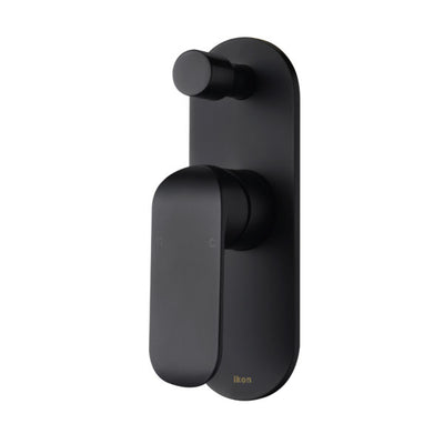 IKON KARA WALL MIXER WITH DIVERTER 194MM MATTE BLACK