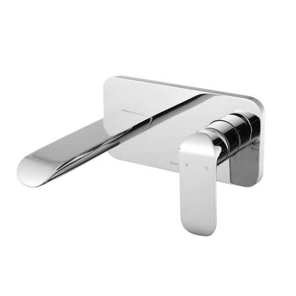 IKON KARA LEAD FREE WALL BASIN MIXER WITH SPOUT CHROME