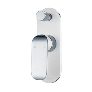 IKON KARA WALL MIXER WITH DIVERTER 194MM WHITE AND CHROME