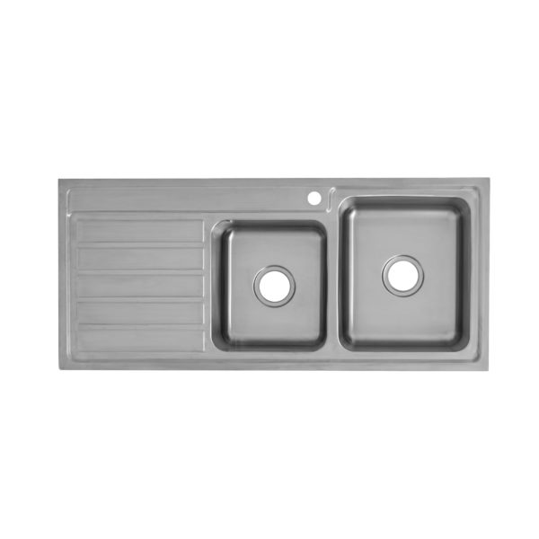 IKON SETO 1 & 3/4 BOWL KITCHEN SINK-RHB CHROME 1120MM