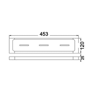 IKON SETO METAL SHELF CHROME 453MM