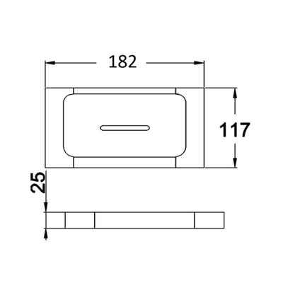 IKON SETO SOAP BASKET CHROME 182MM