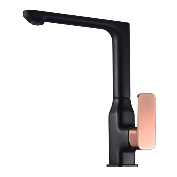 IKON SETO SINK MIXER MATTE BLACK AND ROSE GOLD