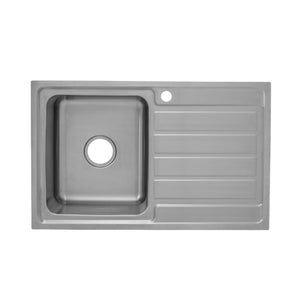 IKON SETO ONE BOWL KITCHEN SINK RHB CHROME 800MM