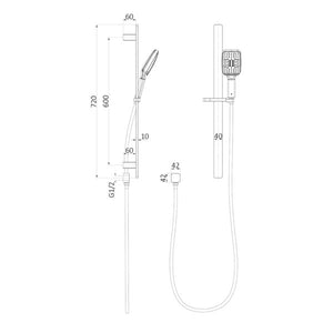 IKON SETO RAIL SHOWER SET CHROME