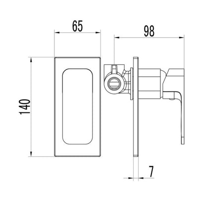 IKON SETO WALL MIXER 140MM WHITE AND CHROME