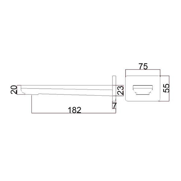 IKON SETO WALL OUTLET WHITE AND CHROME
