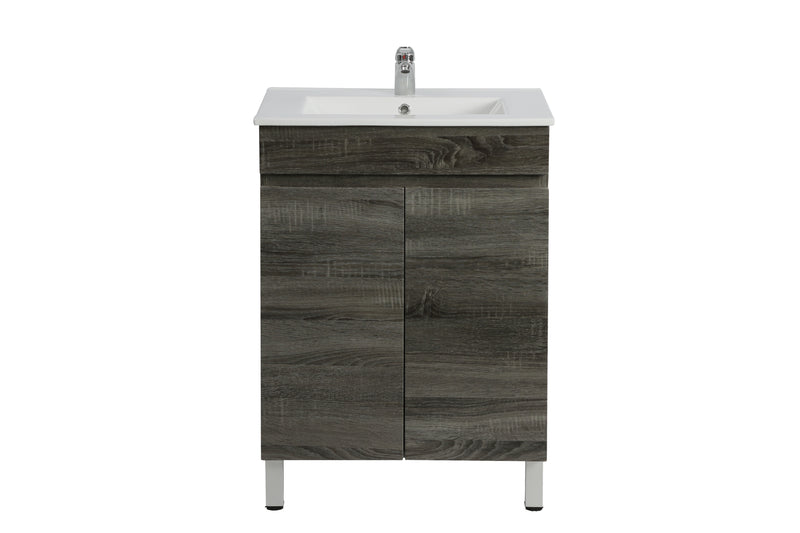 POSEIDON BERGE DARK GREY 600MM FLOOR STANDING VANITY