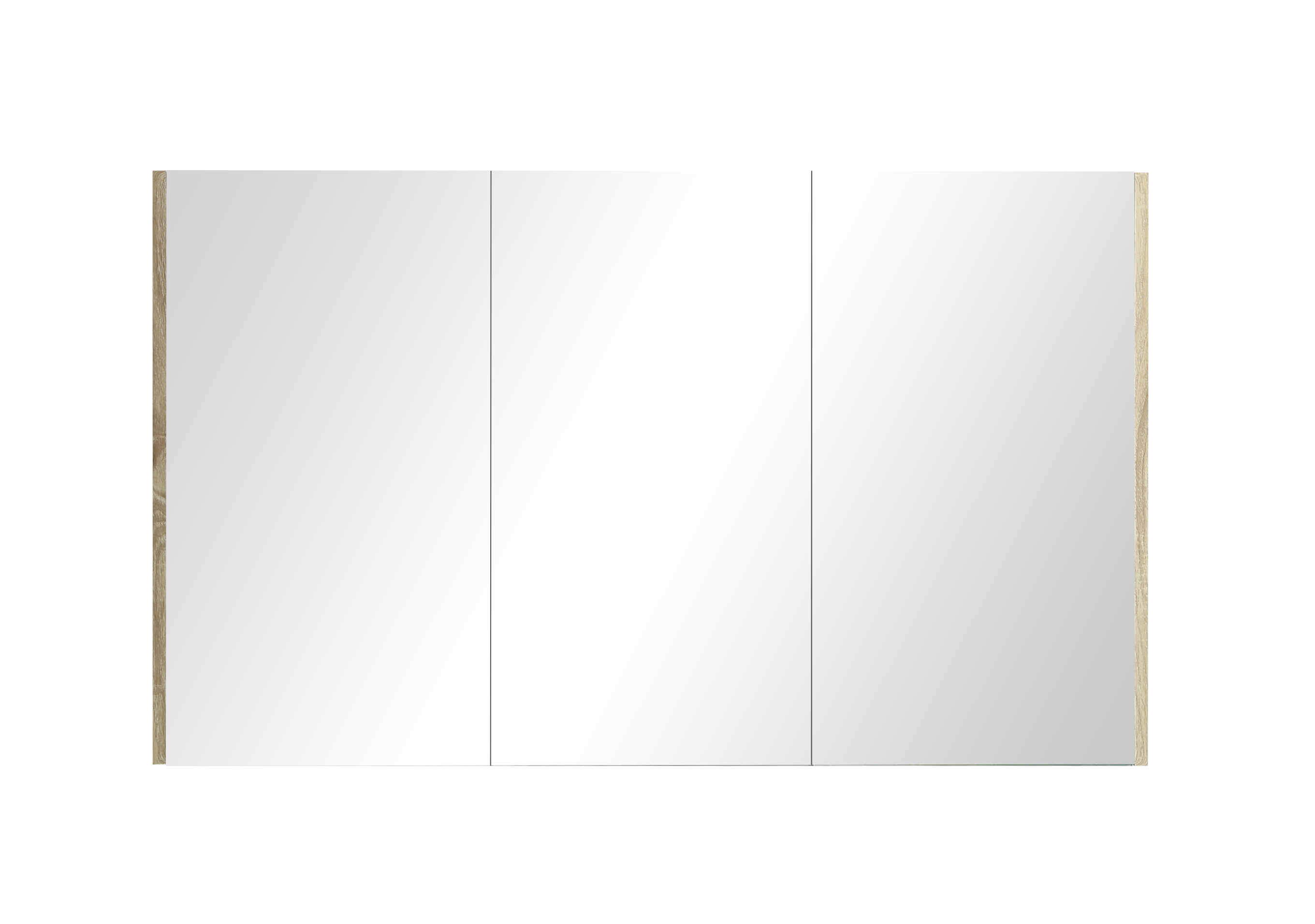 POSEIDON QUBIST WHITE OAK MIRROR SHAVING CABINET 1200X720MM