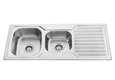 INSPIRE 1.5 LEFT HAND KITCHEN SINK STAINLESS STEEL 1080MM