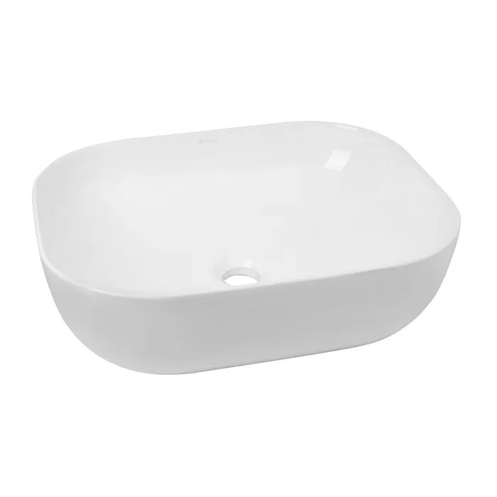 INSPIRE ABOVE COUNTER CERAMIC BASIN GLOSS WHITE 480MM