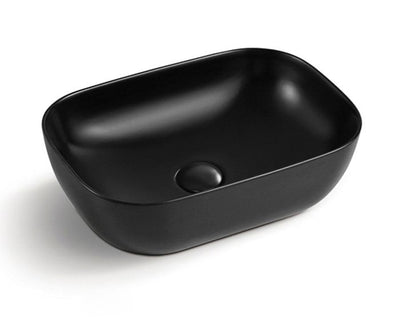 INSPIRE ABOVE COUNTER CERAMIC BASIN MATTE BLACK 455MM
