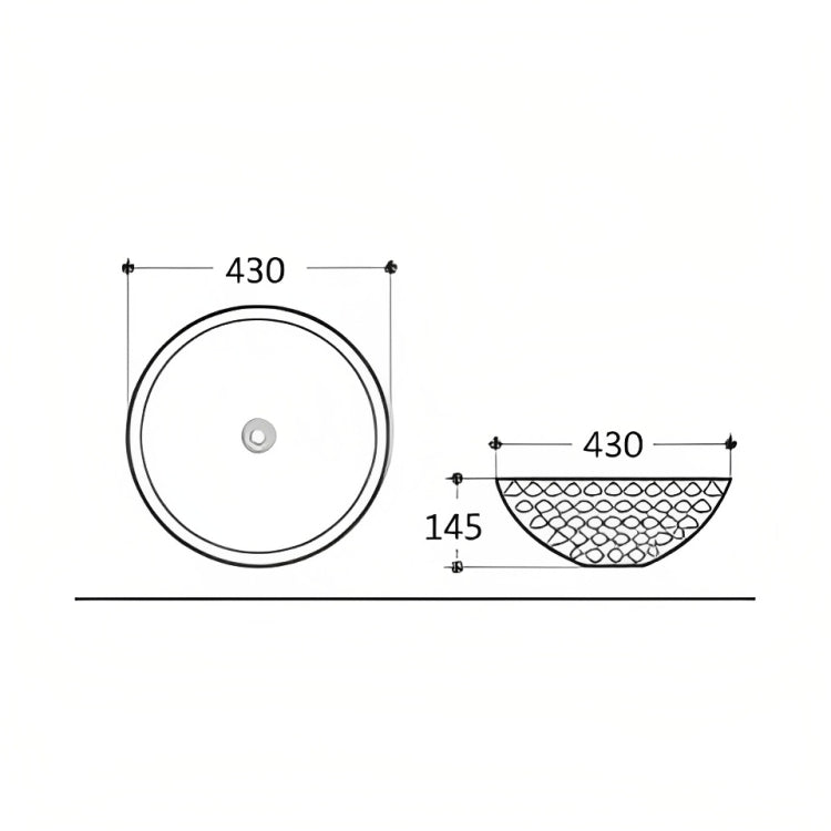 INSPIRE GOLF BALL ROSE GOLD BASIN 430MM