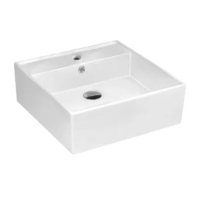 INSPIRE SQUARE WALL HUNG BASIN GLOSS WHITE 410MM