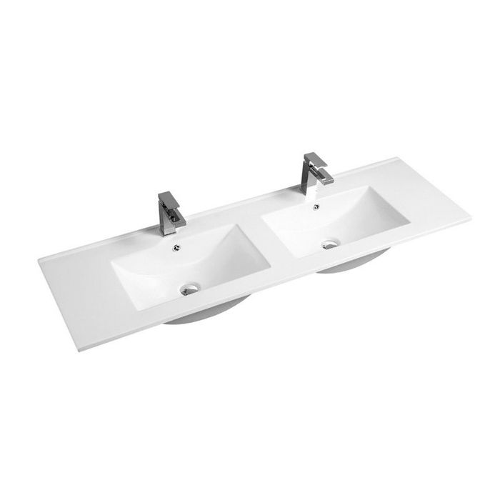 INSPIRE WHITE TOP 1200MM AND 1500MM CERAMIC DOUBLE BOWL VANITY