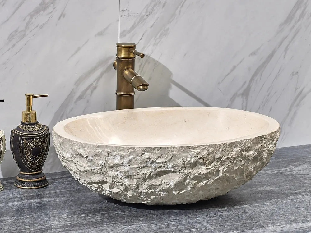 INFINITY ART BASIN NATURE STONE ROUND MARBLE 510MM