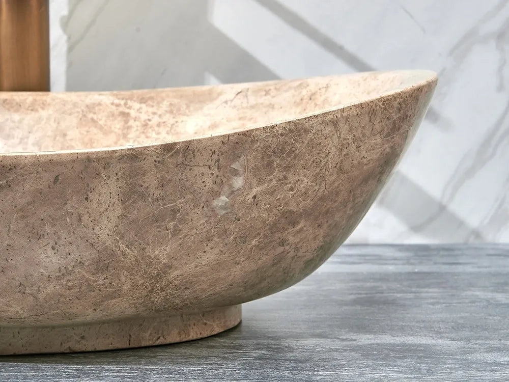 INFINITY ART BASIN NATURE STONE OVAL MARBLE 500MM