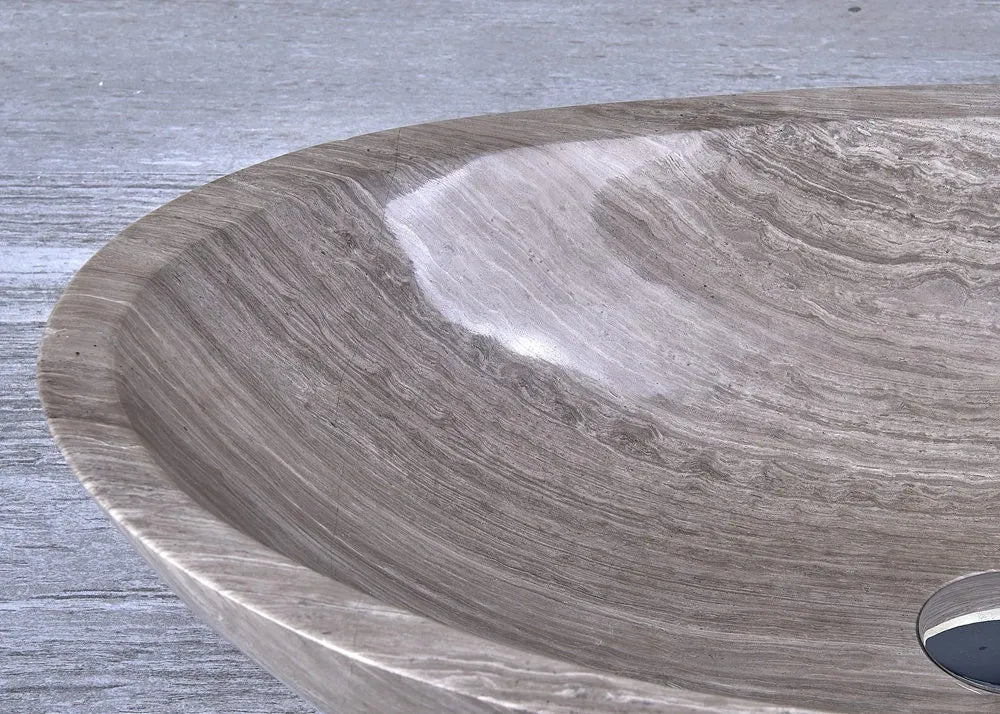 INFINITY ART BASIN NATURE STONE OVAL MARBLE 500MM