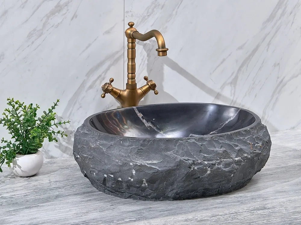 INFINITY ART BASIN NATURE STONE OVAL MARBLE 500MM