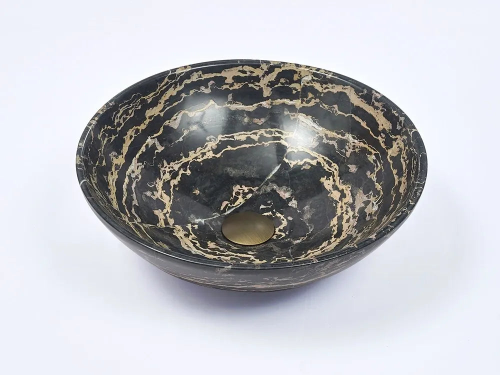 INFINITY ART BASIN NATURE STONE ROUND MARBLE 420MM