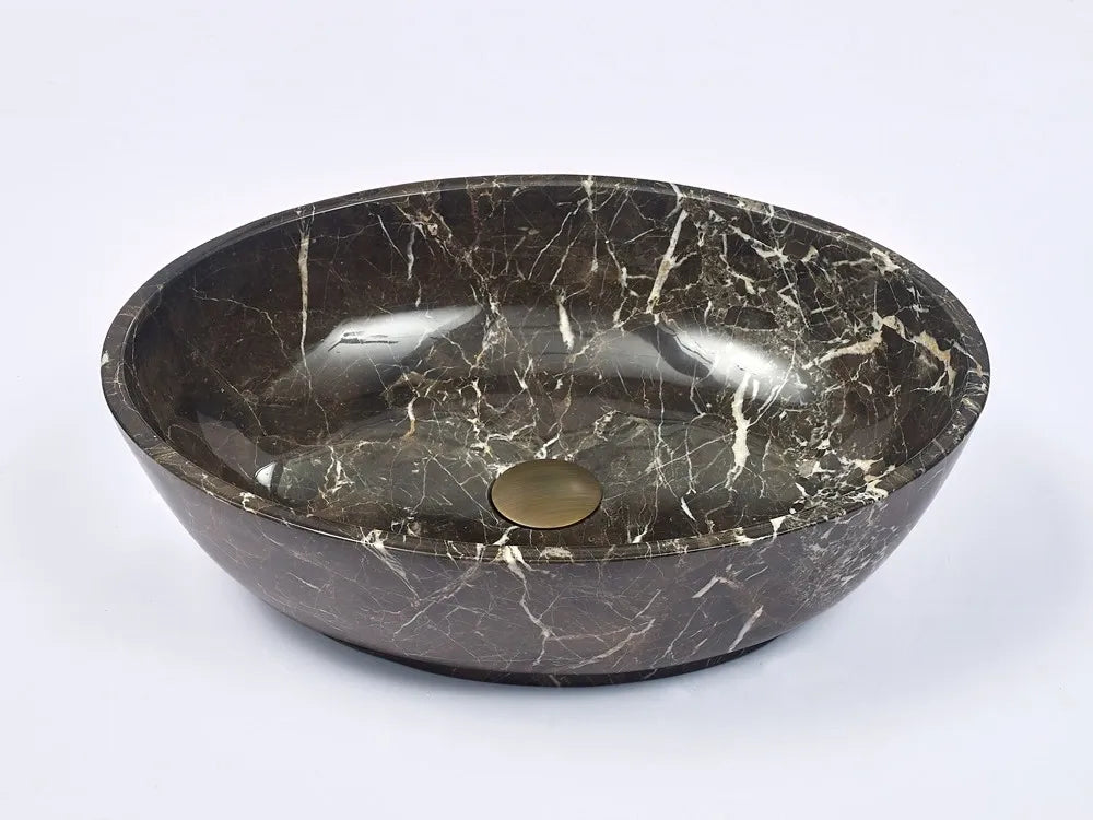 INFINITY ART BASIN NATURE STONE OVAL MARBLE 510MM