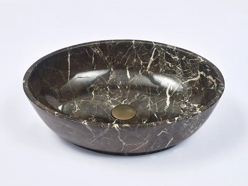 INFINITY ART BASIN NATURE STONE 510MM OVAL MARBLE