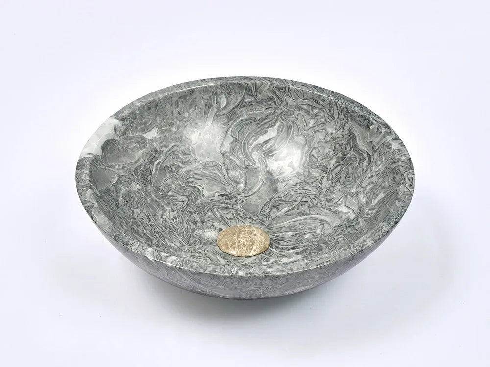 INFINITY ART BASIN NATURE STONE ROUND MARBLE 420MM