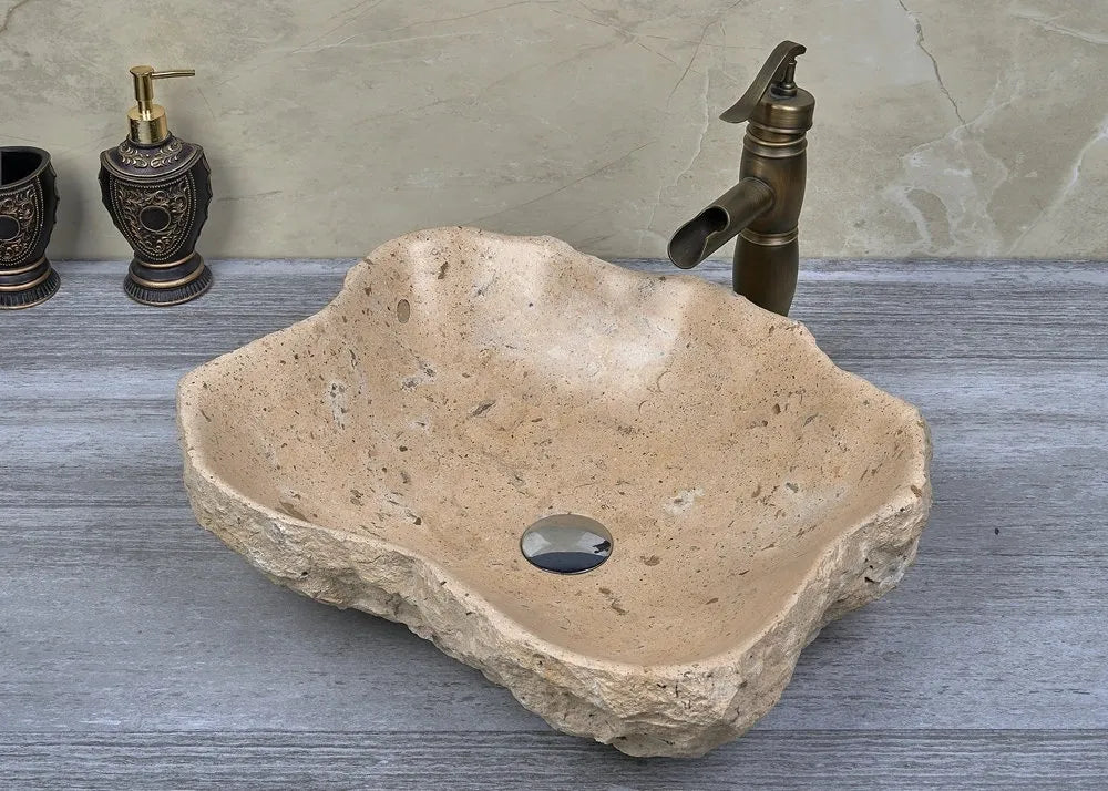 INFINITY ART BASIN NATURE STONE RECTANGULAR MARBLE 500MM