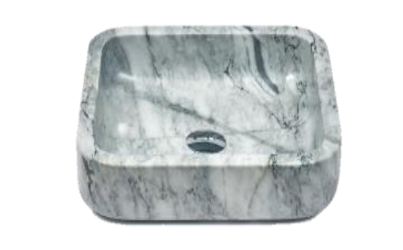 INFINITY ART BASIN NATURE STONE SQUARE MARBLE 400MM