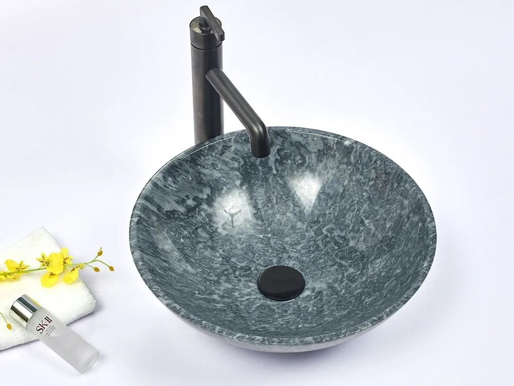 INFINITY ART BASIN NATURE STONE  ROUND MARBLE 420MM