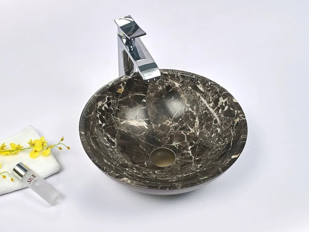 INFINITY ART BASIN NATURE STONE ROUND MARBLE 420MM