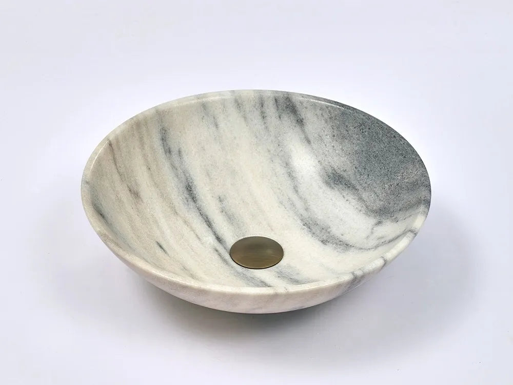 INFINITY ART BASIN NATURE STONE ROUND MARBLE 420MM