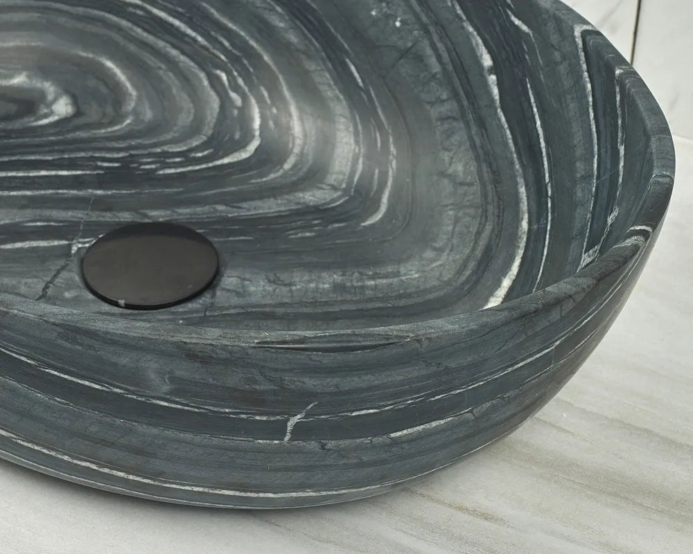 INFINITY ART BASIN NATURE STONE OVAL MARBLE 510MM