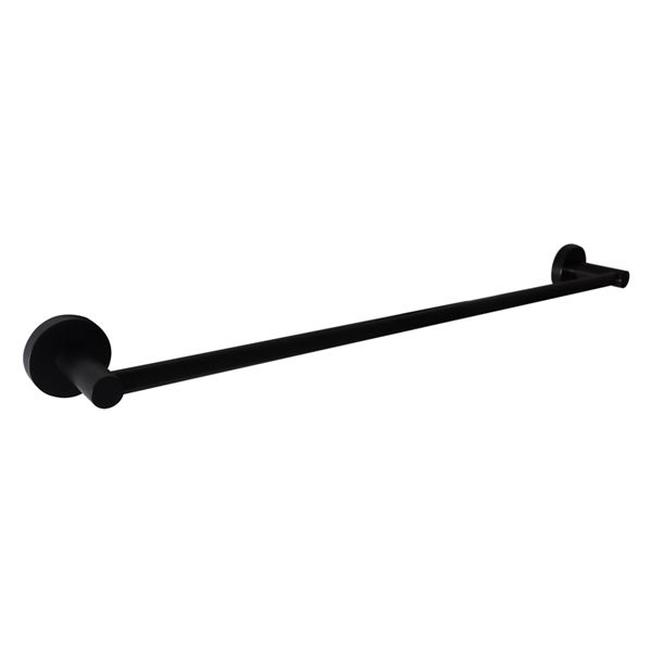 INSPIRE RONDO SINGLE NON-HEATED TOWEL BAR BLACK 250MM