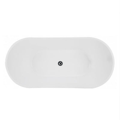 INSPIRE VIVA HIGH-BACK FREESTANDING BATHTUB GLOSS WHITE 1500MM