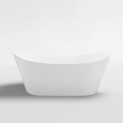 INSPIRE VIVA HIGH-BACK FREESTANDING BATHTUB GLOSS WHITE 1500MM
